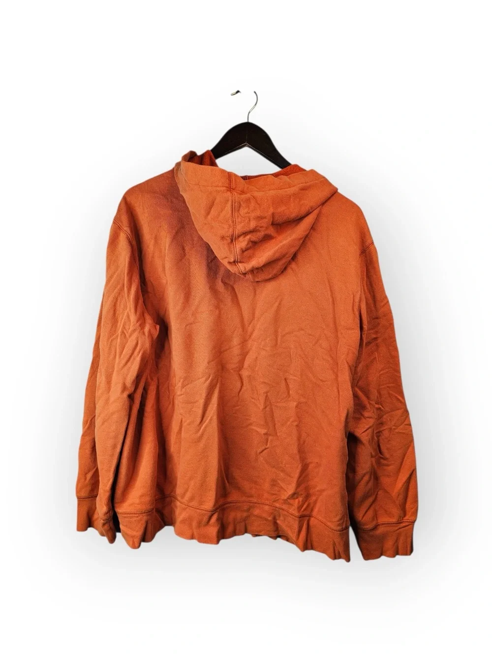 Faded Glory Burnt Orange Full Zip Hoodie Sweatshirt Large_5